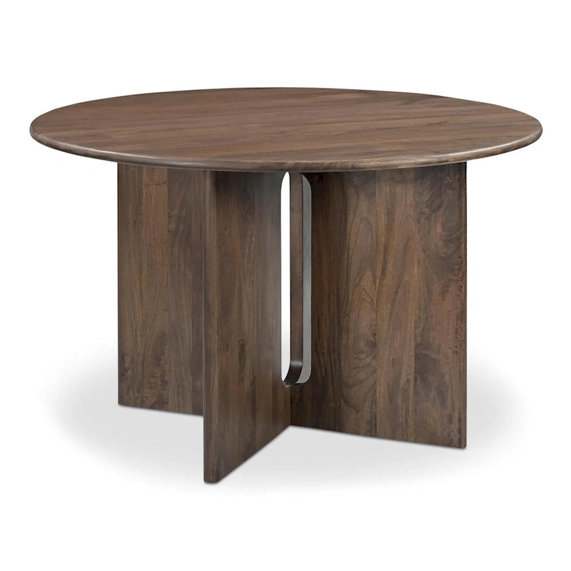 Brelline, mesa de comedor redonda con patas cruzadas - 48W x 48D x 30H
