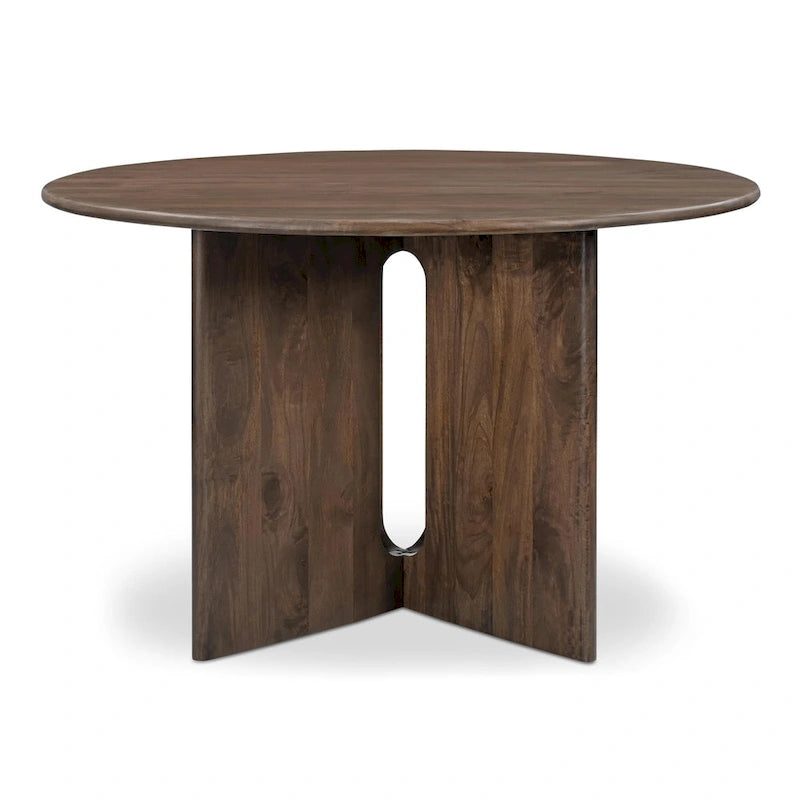 Brelline, mesa de comedor redonda con patas cruzadas - 48W x 48D x 30H
