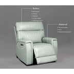Sillón reclinable eléctrico de cuero con gravedad cero, reposacabezas y soporte lumbar eléctricos, puerto USB y USB-C