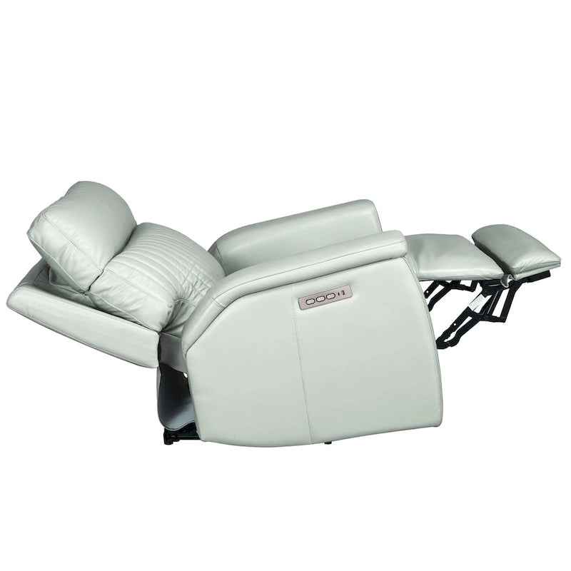 Sillón reclinable eléctrico de cuero con gravedad cero, reposacabezas y soporte lumbar eléctricos, puerto USB y USB-C