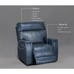 Sillón reclinable eléctrico de cuero con gravedad cero, reposacabezas y soporte lumbar eléctricos, puerto USB y USB-C