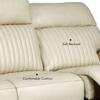 Sillón reclinable eléctrico de cuero con gravedad cero, reposacabezas y soporte lumbar eléctricos, puerto USB y USB-C