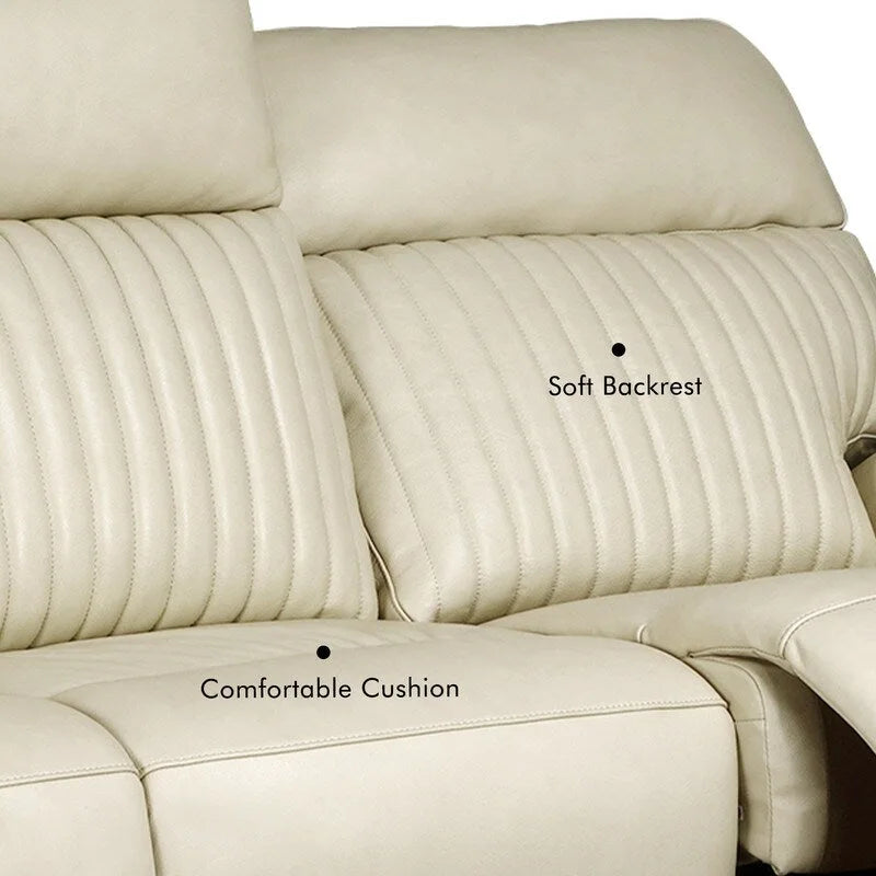 Sillón reclinable eléctrico de cuero con gravedad cero, reposacabezas y soporte lumbar eléctricos, puerto USB y USB-C