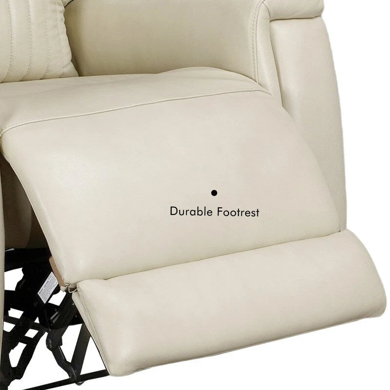 Sillón reclinable eléctrico de cuero con gravedad cero, reposacabezas y soporte lumbar eléctricos, puerto USB y USB-C