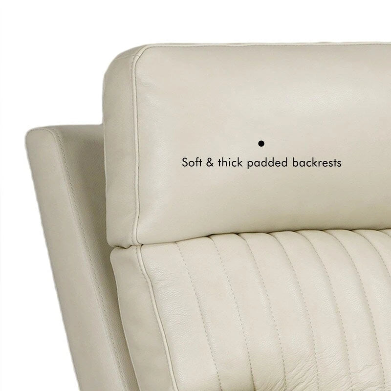 Sillón reclinable eléctrico de cuero con gravedad cero, reposacabezas y soporte lumbar eléctricos, puerto USB y USB-C