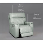 Sillón reclinable eléctrico de cuero con gravedad cero, reposacabezas y soporte lumbar eléctricos, puerto USB y USB-C