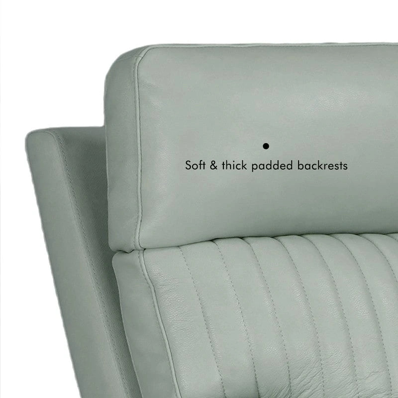 Sillón reclinable eléctrico de cuero con gravedad cero, reposacabezas y soporte lumbar eléctricos, puerto USB y USB-C