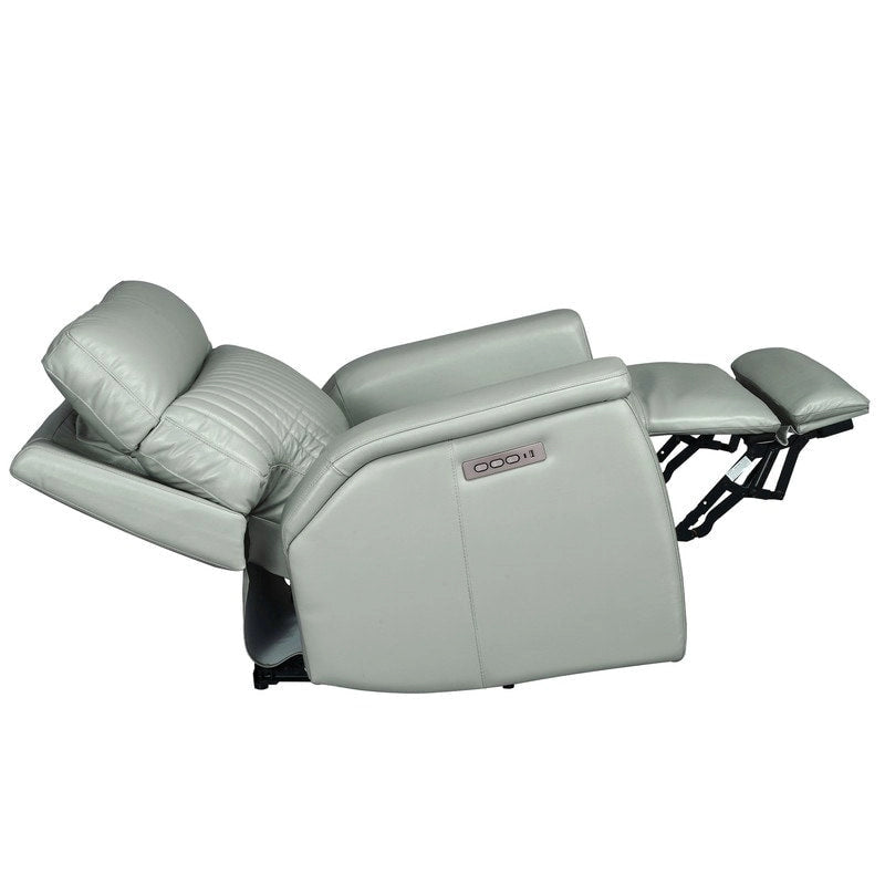 Sillón reclinable eléctrico de cuero con gravedad cero, reposacabezas y soporte lumbar eléctricos, puerto USB y USB-C