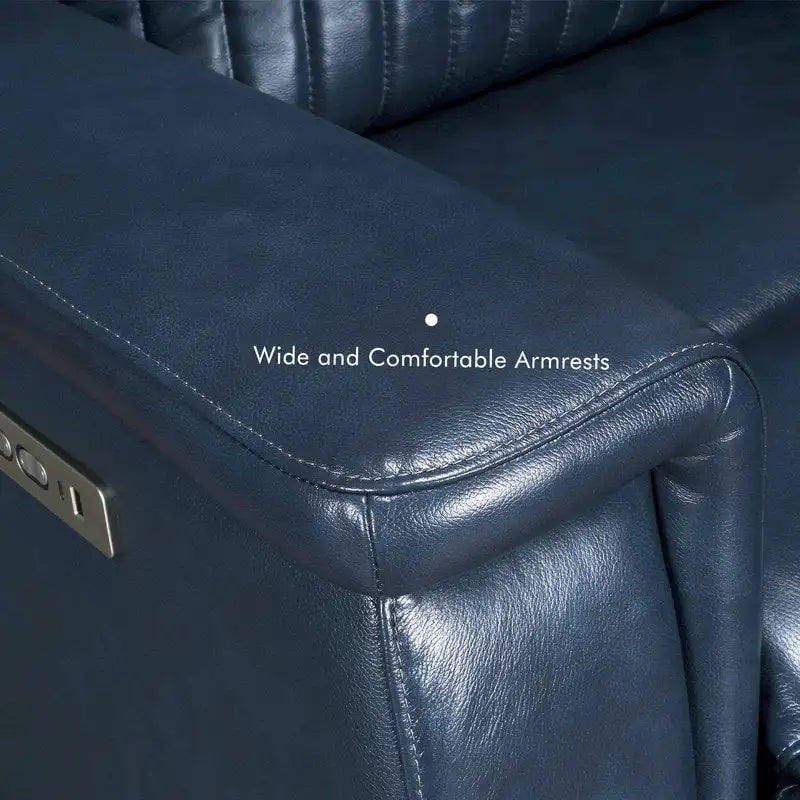 Sillón reclinable eléctrico de cuero con gravedad cero, reposacabezas y soporte lumbar eléctricos, puerto USB y USB-C