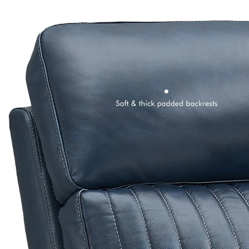 Sillón reclinable eléctrico de cuero con gravedad cero, reposacabezas y soporte lumbar eléctricos, puerto USB y USB-C