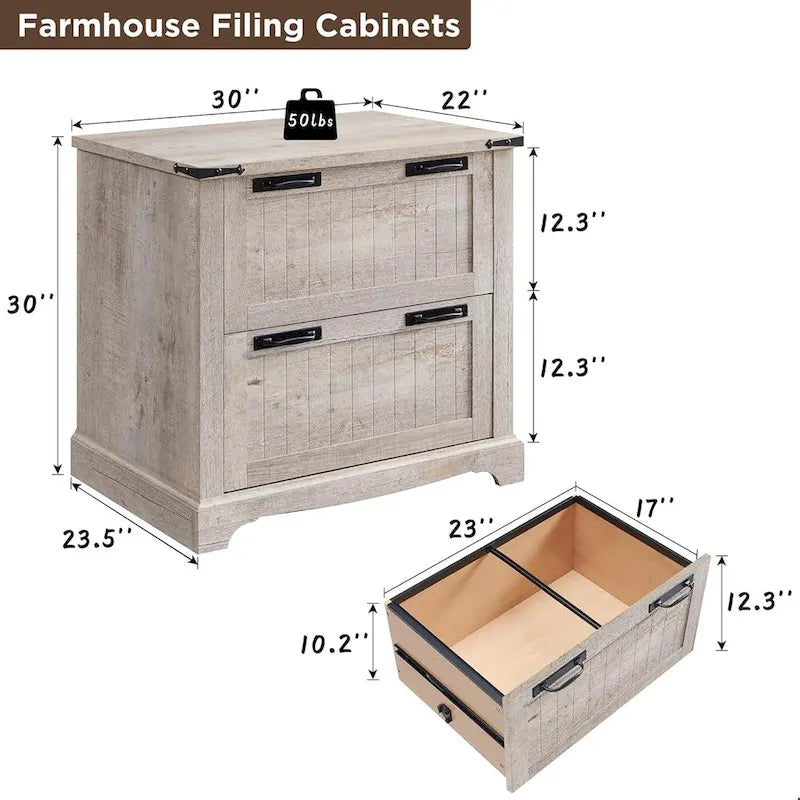 Archivador de granja, archivadores de madera, gabinete de almacenamiento de oficina