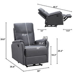Sillón Reclinable Eléctrico Con Puerto De Carga USB, Sillón Reclinable Individual Para Sala De Estar, Dormitorio