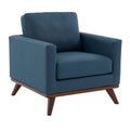 Sofá de un asiento Chester de mediados de siglo, sillón decorativo de piel para sala de estar, dormitorio, salón - 33.46