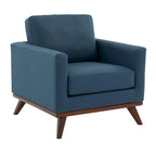 Sofá de un asiento Chester de mediados de siglo, sillón decorativo de piel para sala de estar, dormitorio, salón - 33.46