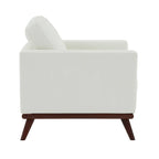 Sofá de un asiento Chester de mediados de siglo, sillón decorativo de piel para sala de estar, dormitorio, salón - 33.46