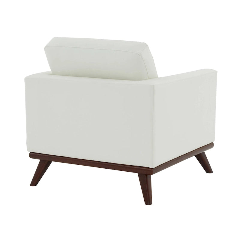 Sofá de un asiento Chester de mediados de siglo, sillón decorativo de piel para sala de estar, dormitorio, salón - 33.46