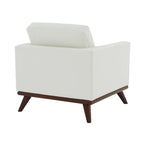 Sofá de un asiento Chester de mediados de siglo, sillón decorativo de piel para sala de estar, dormitorio, salón - 33.46