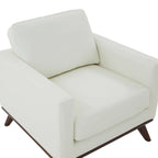 Sofá de un asiento Chester de mediados de siglo, sillón decorativo de piel para sala de estar, dormitorio, salón - 33.46