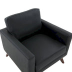Sofá de un asiento Chester de mediados de siglo, sillón decorativo de piel para sala de estar, dormitorio, salón - 33.46