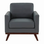 Sofá de un asiento Chester de mediados de siglo, sillón decorativo de piel para sala de estar, dormitorio, salón - 33.46