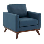 Sofá de un asiento Chester de mediados de siglo, sillón decorativo de piel para sala de estar, dormitorio, salón - 33.46