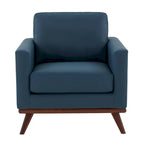 Sofá de un asiento Chester de mediados de siglo, sillón decorativo de piel para sala de estar, dormitorio, salón - 33.46