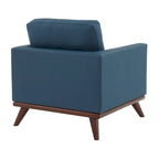 Sofá de un asiento Chester de mediados de siglo, sillón decorativo de piel para sala de estar, dormitorio, salón - 33.46