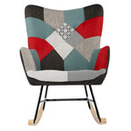 Sillón reclinable tapizado de retazos, sillón decorativo cómodo