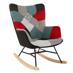 Sillón reclinable tapizado de retazos, sillón decorativo cómodo