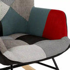 Sillón reclinable tapizado de retazos, sillón decorativo cómodo