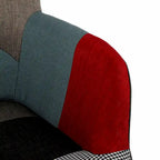 Sillón reclinable tapizado de retazos, sillón decorativo cómodo