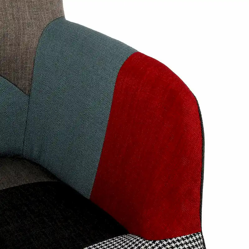 Sillón reclinable tapizado de retazos, sillón decorativo cómodo