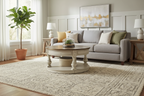 Mesa de centro redonda Morgan Creek Antique White y Tobacco
