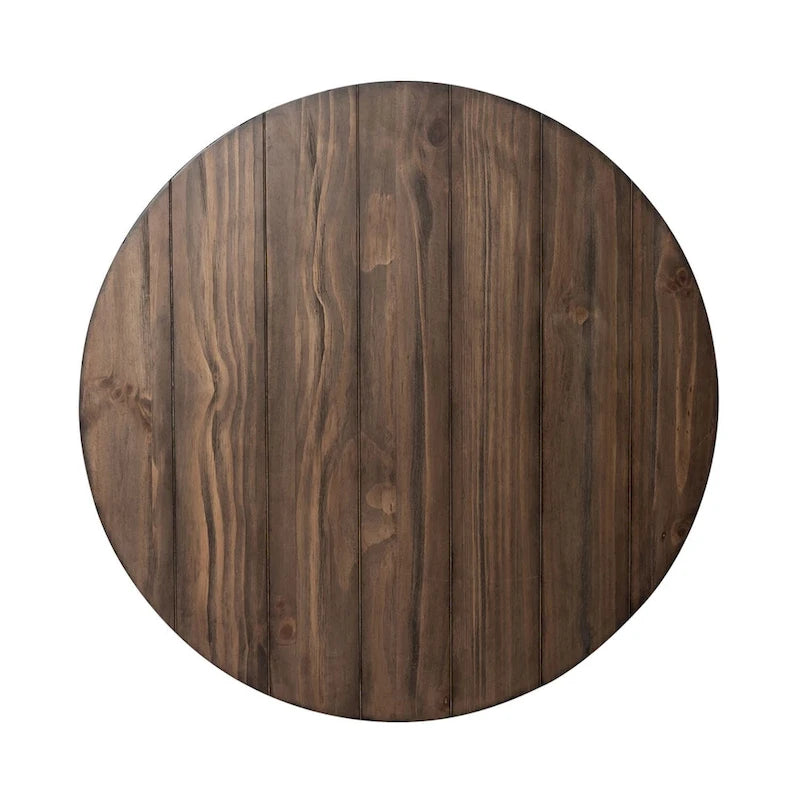 Mesa de centro redonda Morgan Creek Antique White y Tobacco
