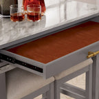Mesa de comedor de madera gris Delware Farmhouse de 39 pulgadas de altura de mostrador