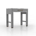 Mesa de comedor de madera gris Delware Farmhouse de 39 pulgadas de altura de mostrador