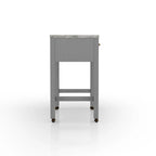 Mesa de comedor de madera gris Delware Farmhouse de 39 pulgadas de altura de mostrador