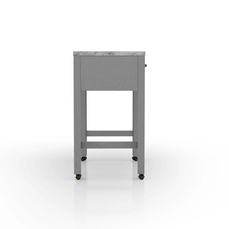 Mesa de comedor de madera gris Delware Farmhouse de 39 pulgadas de altura de mostrador