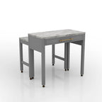 Mesa de comedor de madera gris Delware Farmhouse de 39 pulgadas de altura de mostrador