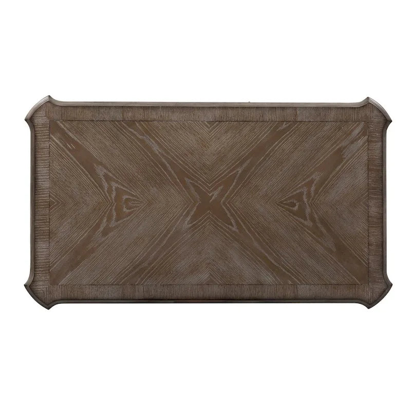 Mesa de cóctel rectangular blanca antigua Magnolia Manor