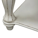Mesa de cóctel rectangular blanca antigua Magnolia Manor