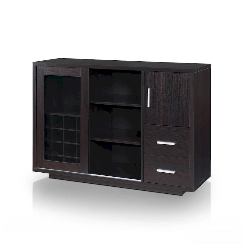 Bufé de comedor de madera con estantes y cajones de almacenamiento, organizador de aparador de cocina para comedor