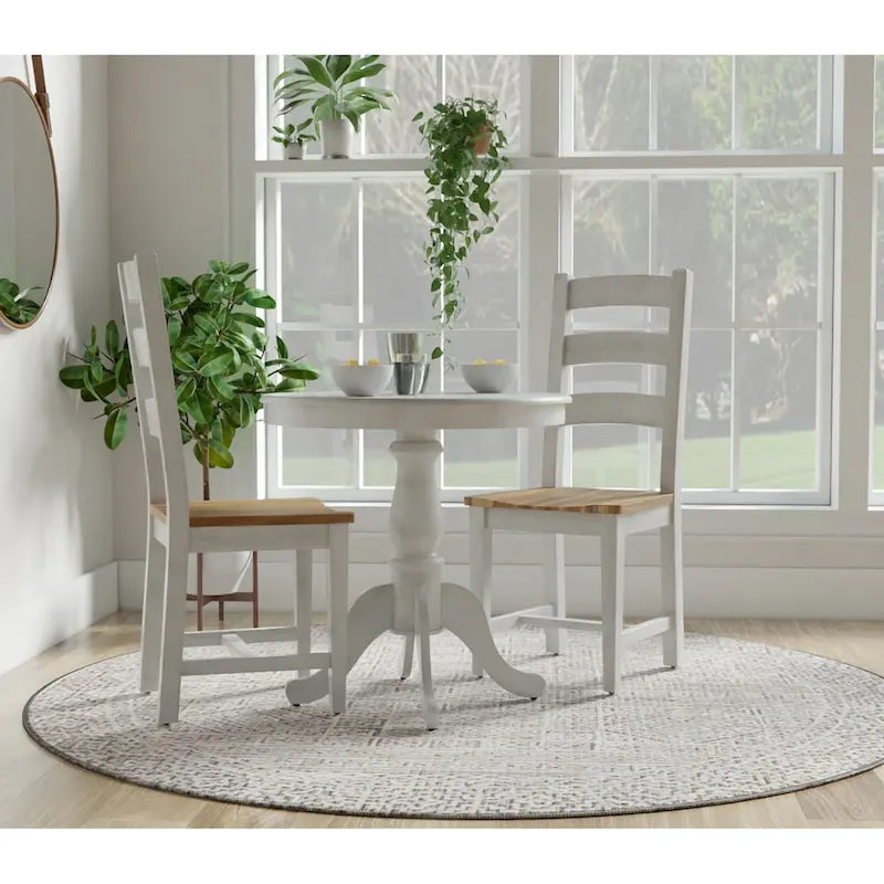 Mesa de comedor de pedestal redonda Carolina Living Fairview 30