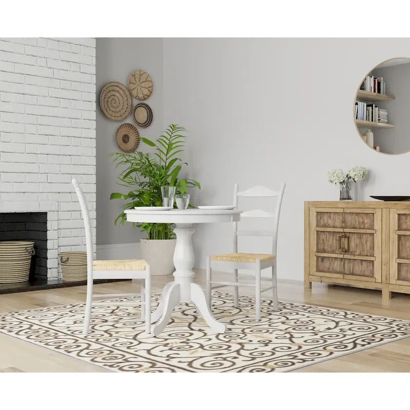 Mesa de comedor de pedestal redonda Carolina Living Fairview 30