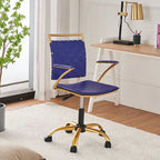 Silla de escritorio CAROCC Gold para oficina en casa con cojín decorativo