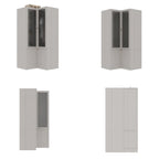 Armario de cristal esmerilado grande combinado: Armarios con opciones de guardarropa versátiles