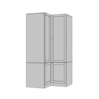 Armario de cristal esmerilado grande combinado: Armarios con opciones de guardarropa versátiles