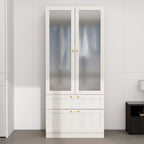 Armario de cristal esmerilado grande combinado: Armarios con opciones de guardarropa versátiles