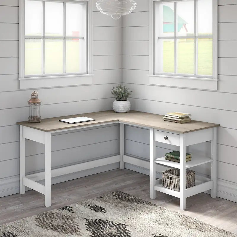 Mayfield 60W L Shaped Computer Desk with Storage by 