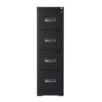 Archivador vertical de metal con cerradura de 18 pulgadas de profundidad, 4 cajones, con 4 marcos colgantes ajustables para oficina en casa